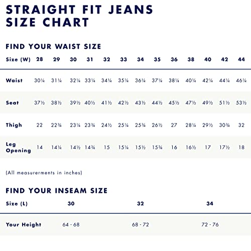 Tommy Hilfiger mens Thd Straight Fit Jeans, Dark Wash, 34W x 32L US