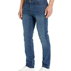 Tommy Hilfiger mens Thd Straight Fit Jeans, Dark Wash, 34W x 32L US