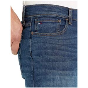 Tommy Hilfiger mens Thd Straight Fit Jeans, Dark Wash, 34W x 32L US