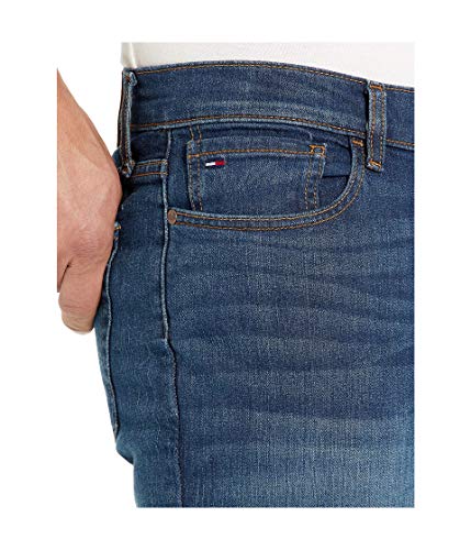 Tommy Hilfiger mens Thd Straight Fit Jeans, Dark Wash, 34W x 32L US