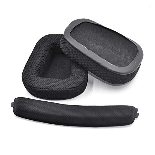 G933 G935 Ear Pads - defean Replacement Ear Cushion Earpads and Headband Compatible with Logitech G933 G935 G633 / g 933 g 935 g 633 Artemis Headphones (Fabric Ear Pads +Headband)