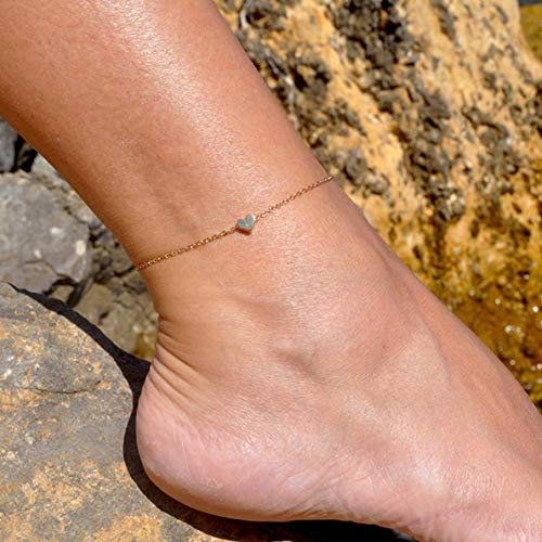 Starain 12pcs Women's Charm Anklet Set Gold Multilayer Adjustable Ankle Bracelets Boho Beach Foot Anklet for Women Girls