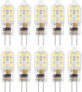 amazing power g4 led bulb, 12v jc g4 bi pin bulb, g4 20w halogen bulb replacement, warm white 3000k, 10-pack