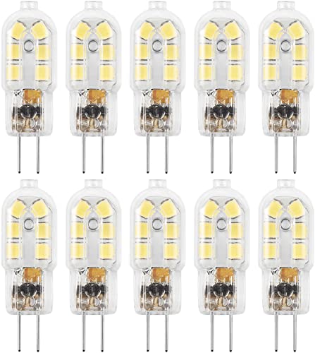 Amazing power G4 LED Bulb, 12V JC G4 Bi Pin Bulb, G4 20W Halogen Bulb Replacement, Warm White 3000K, 10-Pack