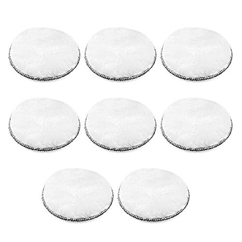 uxcell 5" Wool Polishing Pad Hook and Loop Buffing Wheel for Orbital Polisher Buffer 8 Pcs