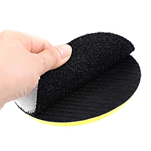 uxcell 5" Wool Polishing Pad Hook and Loop Buffing Wheel for Orbital Polisher Buffer 8 Pcs