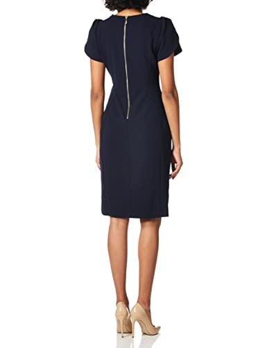 Calvin Klein Women's Tulip Sleeved Sheath Dress, Indigo, 12