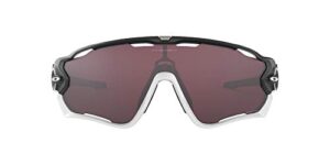 oakley men's oo9290 jawbreaker rectangular sunglasses, matte black/prizm road black, 31 mm