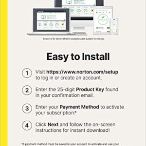 Norton 360 Deluxe 2023, Antivirus software for 3 Devices with Auto Renewal - Includes VPN, PC Cloud Backup & Dark Web Monitoring [Key Card]