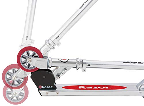 Razor AW Kick Scooter for Kids - Wheelie Bar, Lightweight, Foldable, Aluminum Frame, and Adjustable Handlebars