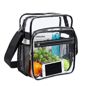 covax clear bag stadium approved, clear crossbody messenger shoulder bag with adjustable strap for concerts, sports events