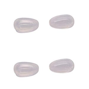 NicelyFit Clear Nose Pads for Oakley Eyeglass Frames Keel Tincan Tinfoil Tailpin Caveat Feedback Holbrook Metal Tailback etc (2 Pairs), 12mm x 7mm