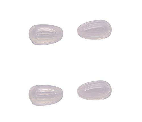 NicelyFit Clear Nose Pads for Oakley Eyeglass Frames Keel Tincan Tinfoil Tailpin Caveat Feedback Holbrook Metal Tailback etc (2 Pairs), 12mm x 7mm