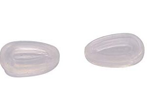 NicelyFit Clear Nose Pads for Oakley Eyeglass Frames Keel Tincan Tinfoil Tailpin Caveat Feedback Holbrook Metal Tailback etc (2 Pairs), 12mm x 7mm