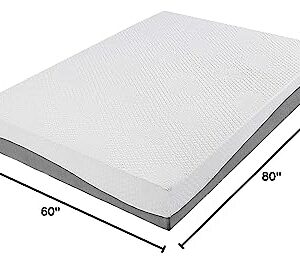 PrimaSleep 10-Inch Wave Gel Infused Memory Foam Mattress | Gray, Queen