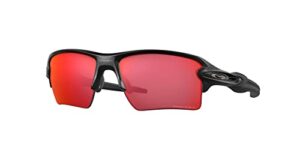 oakley men's oo9188 flak 2.0 xl rectangular sunglasses, matte black/prizm trail torch, 59 mm