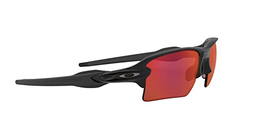 Oakley Men's OO9188 Flak 2.0 XL Rectangular Sunglasses, Matte Black/Prizm Trail Torch, 59 mm