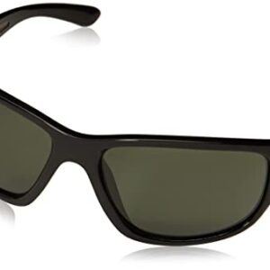 Ray-Ban RB4300 Square Sunglasses, Black/G-15 Green, 63 mm