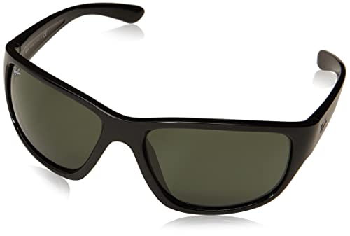 Ray-Ban RB4300 Square Sunglasses, Black/G-15 Green, 63 mm