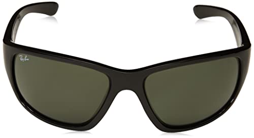 Ray-Ban RB4300 Square Sunglasses, Black/G-15 Green, 63 mm