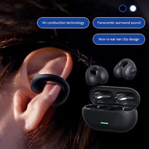 Wireless Earbuds,Open Ear Wireless Bluetooth Headphones Clip on Earbuds,Earbud & in-Ear Headphones,Wireless Sport Ear Buds,Bluetooth 5.3 Clip-on Earphones,30 Hours Playtime,for iPhone/Samsung