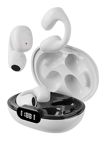 Wireless Earbuds,Wireless Ear Clip Bone Conduction Headphones,Open Sport Bone Earbuds,Bluetooth 5.3 Bone Conduction Head,Running Workout Painless Wearing Earring Earphone,for iPhone Android Samsung