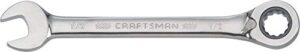 craftsman ratcheting wrench, sae, reversible, 1/2-inch, 72-tooth, 12-point (cmmt42415)