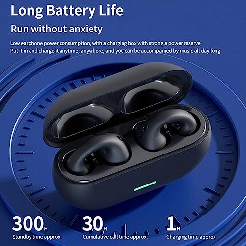 Wireless Earbuds,Open Ear Wireless Bluetooth Headphones Clip on Earbuds,Earbud & in-Ear Headphones,Wireless Sport Ear Buds,Bluetooth 5.3 Clip-on Earphones,30 Hours Playtime,for iPhone/Samsung