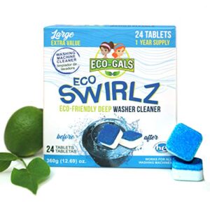 eco-gals eco swirlz washing machine cleaner, 24 count