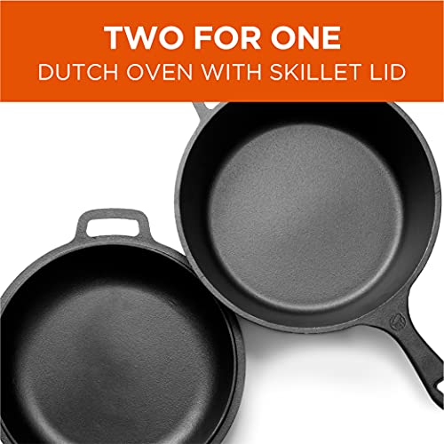COMMERCIAL CHEF 3-Quart Dutch Oven with Skillet Lid