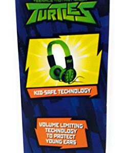 Teenage Mutant Ninja Turtles Kids Safe Over The Ear Headphones HP2-03265| Kids Headphones, Volume Limiter for Developing Ears, 3.5MM Stereo Jack, Recommended for Ages 3-9, by Sakar