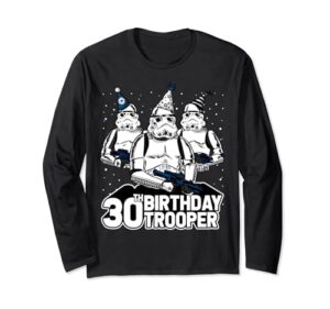 star wars stormtrooper party hats trio 30th birthday trooper long sleeve t-shirt