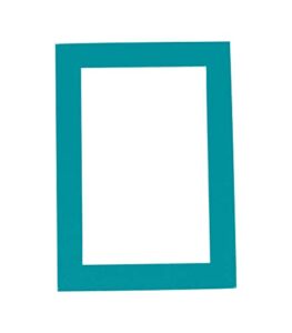 countryarthouse teal acid free 16x20 picture frame mats with white core bevel cut for 11x14 pictures - fits 16x20 frame - one mat