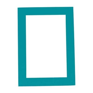 CountryArtHouse Teal Acid Free 16x20 Picture Frame Mats with White Core Bevel Cut for 11x14 Pictures - Fits 16x20 Frame - One Mat