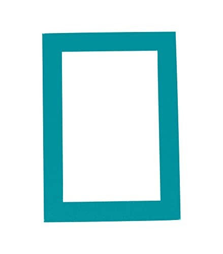 CountryArtHouse Teal Acid Free 16x20 Picture Frame Mats with White Core Bevel Cut for 11x14 Pictures - Fits 16x20 Frame - One Mat