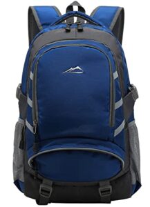 proetrade backpack daypack for college laptop travel, computer bookbag bag with usb charging port anti theft laptop compartment fits 15.6 inch notebook, gifts for men & women (blue)