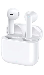 csl-computer wireless earbuds air buds podsbluetooth 5.3 headphones noise cancelling bud pro stereo ear pods in-ear built-in mic ipx7 waterproof for iphone/samsung/android whiteairpods (rro12)