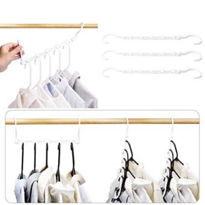 house day closet organizers and storage, space saving hangers white, closet organizer space saver 80%, sturdy plastic magic hangers for all types of clothes, college dorm room essentials (16 pack)