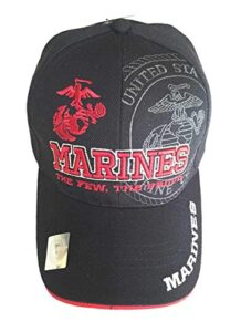 us marine corps official licensed embroidered emblem baseball cap hat (marines-3)