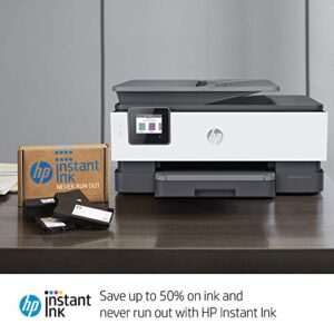 HP OfficeJet Pro 8025 All-in-One Wireless Color Printer, Smart Home Office Productivity, HP Instant Ink, Works with Alexa (1KR57A)