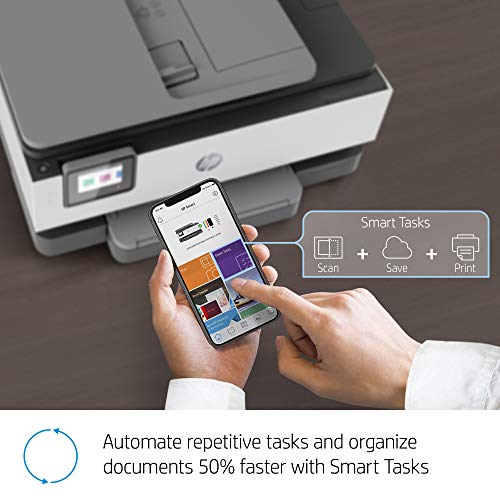 HP OfficeJet Pro 8025 All-in-One Wireless Color Printer, Smart Home Office Productivity, HP Instant Ink, Works with Alexa (1KR57A)