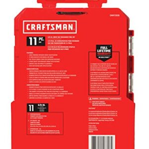 CRAFTSMAN Socket Set with Ratchet, SAE, 3/8-Inch Drive, 11-Piece (CMMT12026)