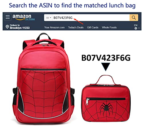 BLUEFAIRY Kids Backpack for Boys Elementary School Bags Durable Kindergarten Bookbags (Red) One_Size