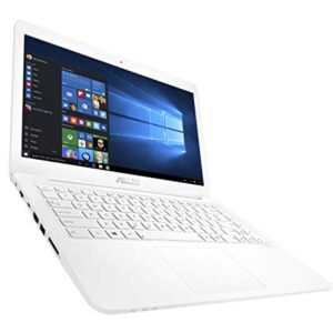 ASUS L402YA Thin & Light Laptop, 14” FHD; AMD E2-7015 Quad Core Processor, AMD Radeon R2 Graphics, 4GB RAM, 64GB eMMC Storage, Windows 10 S with 1yr Office 365 Included, White, L402YA-ES22-WH