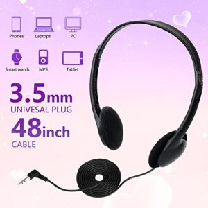 YFSFQS Kids Headphones Bulk 30 Pack for School Students Children Teen Boys Girls, Wholesale Disposable Headphones for Classroom Earphones (Black)