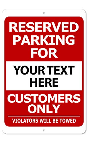 The King Kush Custom Reserved Parking for Customers Only Sign | Add Your Business Name | Aluminum Sign