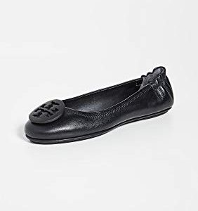 Tory Burch Women's Minnie Travel Ballet Flats, Perfect Black, 8 Medium US