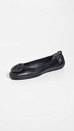 Tory Burch Women's Minnie Travel Ballet Flats, Perfect Black, 8 Medium US