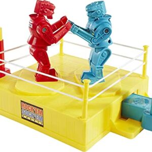 Mattel Games Rock 'Em Sock 'Em Robots Kids Game, Fighting Robots with Red Rocker & Blue Bomber, Knock His Block Off (Amazon Exclusive)