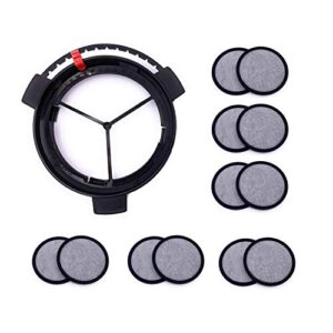 xcivi replacement coffee maker water filtration set filter disk with frame for mr. coffee brewers coffee maker, compatible mr coffee filter dics (1disk frame +12 filter disks)